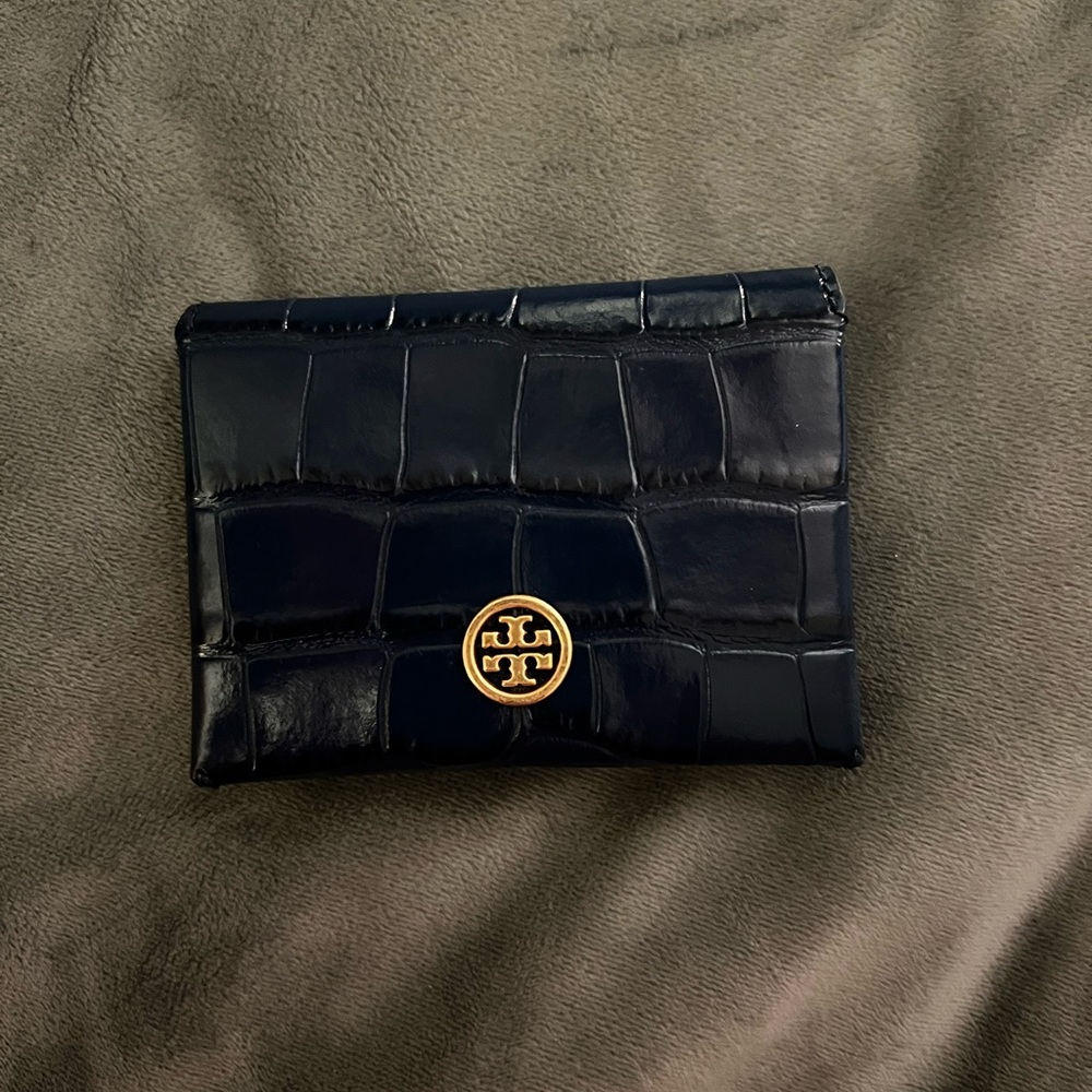 Tory Burch Croc Embossed Cardholder